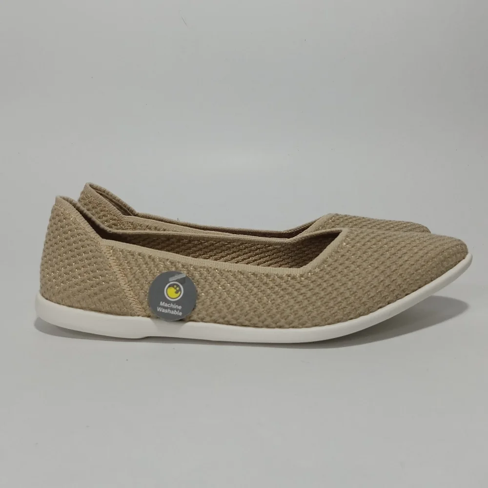 COLE HAAN Women's Springfeel Stitchlte Ballet Flats Skimmer Shoe Beige Size 5.5